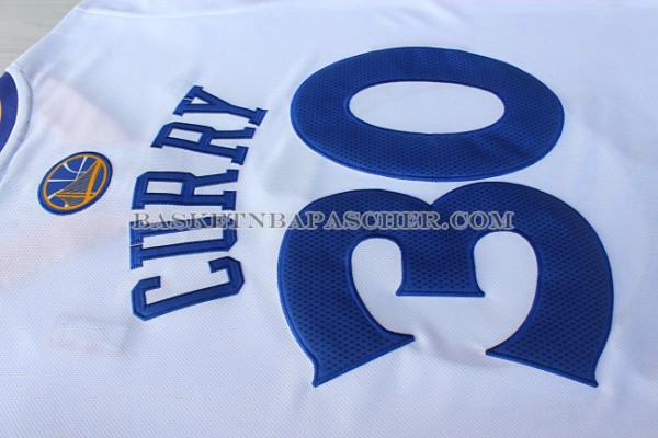 Maillot Manche Courte Golden State Warriors Curry Blanc
